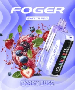 Berry Bliss Pro Kit with prefilled mixed-berry pod seated on the Foger Switch Pro 850mAh power bank dock