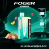 Blue rancher b pop kit by Foger with the prefilled pod clicked into the 850mAh magnetic power bank dock