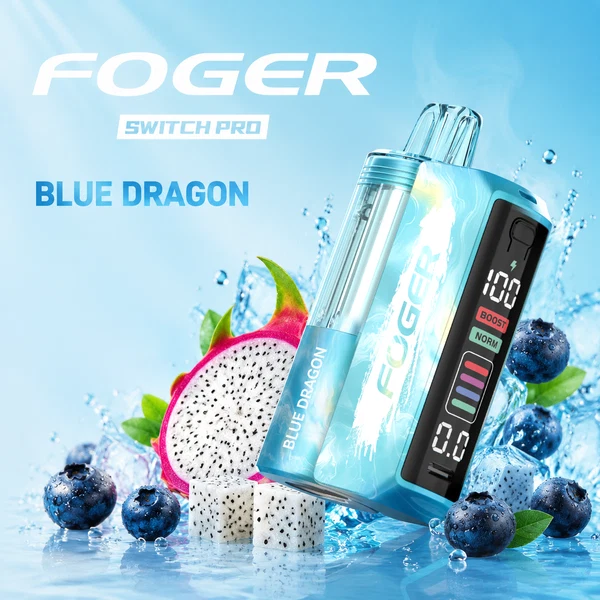 BlueDragon Blue dragon pro kit with the prefilled Blue Dragon pod clicked onto the reusable Switch Pro power bank dock