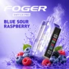 Blue sour raspberry kit — prefilled Foger Switch Pro pod clicked onto the 850mAh power bank dock