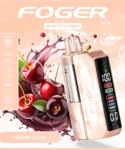 Cherry slush pro kit by Foger with the Cherry Slush pod clicked into the reusable 850mAh power bank dock