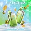 Frozen Kiwi Bit 35K disposable vape showing tart green kiwi flavor, 3D curved OLED screen and Bitcoin chip-board artwork under a transparent shell