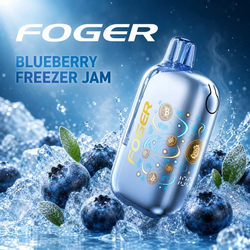 IMG_1448_bd761bf7-f0cf-4e2c-8f33-d38a3793df58 Blueberry Freezer Jam 35K Foger Bit disposable with transparent chassis and Bitcoin chip-board artwork