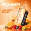 Lime berry orange kit — Foger Switch Pro kit with the prefilled pod clicked into the reusable power bank dock