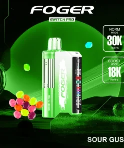 Sour gush pro kit by Foger with the prefilled pod clicked into the reusable 850mAh power bank dock