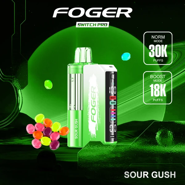 SOUR-GUSH Sour gush pro kit by Foger with the prefilled pod clicked into the reusable 850mAh power bank dock