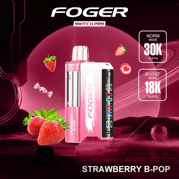 STRAWBERRY-B-POP Strawberry b pop kit with the prefilled pod clicked into the reusable 850mAh power bank dock