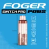 Chocolate cupcake Switch Pro pod by Foger with a clear 19mL tank clicked into the magnetic charging dock
