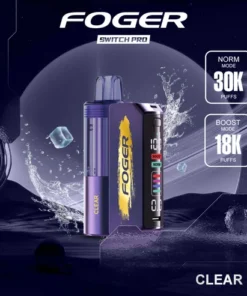 Clear switch pro kit with the unflavored Clear pod clicked into the reusable 850mAh power bank dock