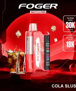 Cola slush pro kit by Foger with the prefilled pod clicked into the reusable 850mAh power bank dock