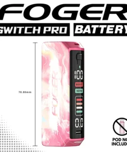 Foger switch pro battery dock 1200mAh power bank with OLED smart screen and magnetic pod connection