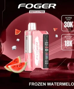 Frozen Watermelon Kit by Foger — prefilled Switch Pro pod clicked onto the reusable 850mAh power bank dock