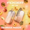 Georgia Peach Bit 35K disposable vape with transparent tank and curved OLED screen