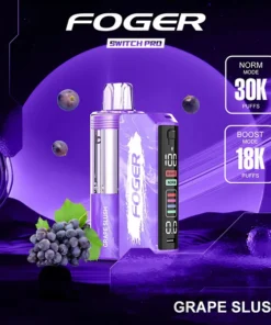 Grape slush pro kit with the prefilled pod clicked into the reusable Switch Pro power bank dock