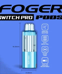 Gum Mint Foger Switch Pro 30K disposable vape pod – 30,000 puffs, 1.0Ω dual-mesh coil