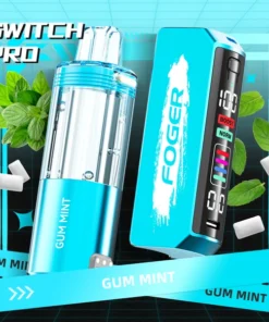 Gum mint pro kit by Foger with the prefilled pod clicked into the 850mAh magnetic power bank dock