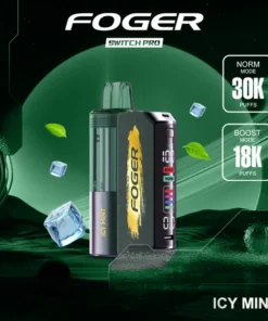Icy Mint pro kit with prefilled pod clicked into the reusable Switch Pro power bank dock