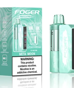 Meta Moon pro kit by Foger with the prefilled 19mL pod clicked into the 850mAh magnetic power bank dock