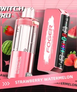 Strawberry watermelon kit — Foger Switch Pro Kit 30K with prefilled pod clicked into the reusable power bank dock