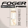 Vanilla ice cream pod from Foger clicked into the Switch Pro magnetic dock, clear 19mL tank visible