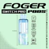 Watermelon cotton candy pod by Foger clicked into the Switch Pro power bank, clear 19mL tank showing the juice level